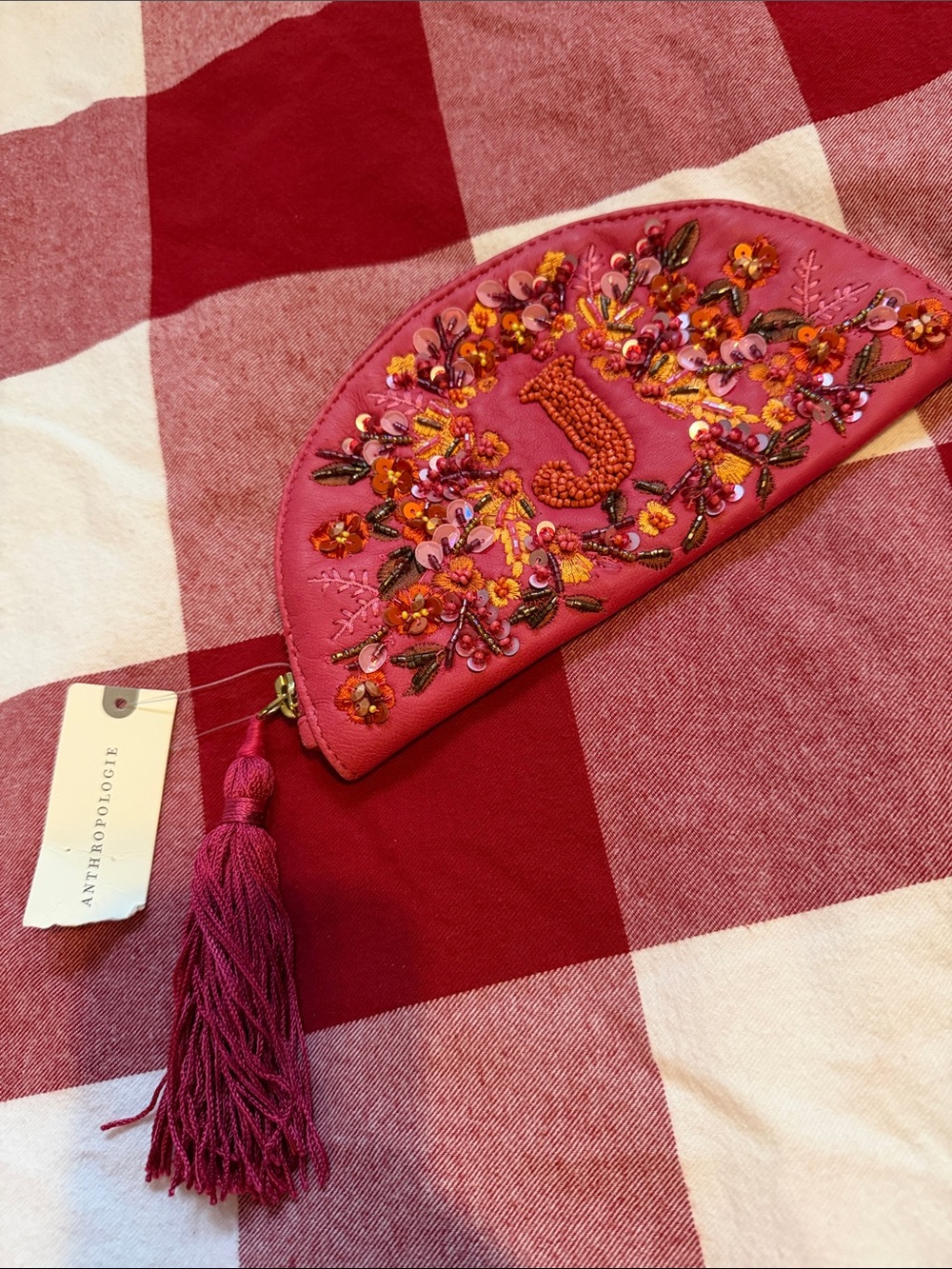 Anna Harlow x Anthropologie Clutch “J” NWT